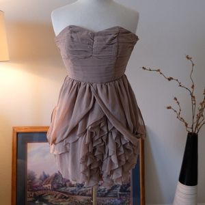 H&M Nude Chiffon Ruffled Night Out Dressn ($5.00)